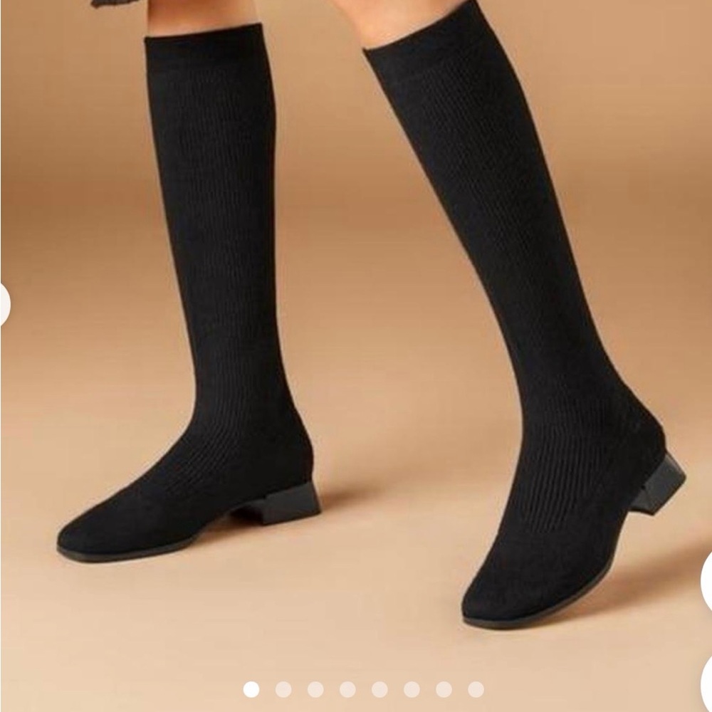 Vivaia Tessa Round-Toe Water-Repellent Wool Knee High Boots - Picture 1 of 16